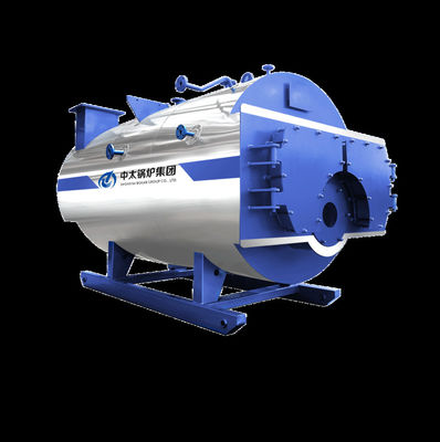 Horizontal light oil natural gas boiler for heating and hot water